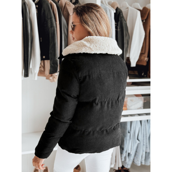 Moteriška žieminė juoda striukė Trendy Moteriškos striukės