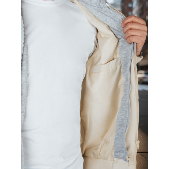 Men's white bomber jacket Edmin TX5020 - Men's Jackets and Coats Men's white bomber jacket Edmin TX5020