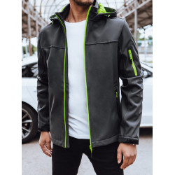 Vyriška tamsiai pilka striukė su gobtuvu Retro