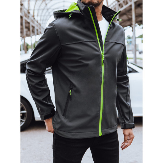 Men's dark grey hooded jacket Retro Men's Jackets and Coats