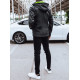 Men's dark grey hooded jacket Retro Men's Jackets and Coats