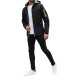 Men's black hooded jacket Retro