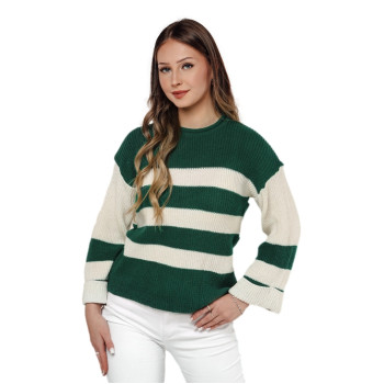 Women's green/white jumper Tango