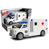 White ambulance with sound and light effects