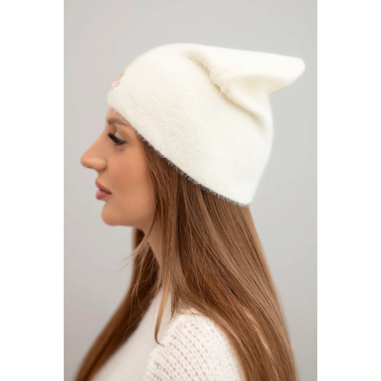 Moteriška baltos spalvos kepurė Ronda Piršinės, šalikai, kepurės ir kt.