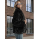 Moteriška juoda kailinė striukė Moda Moteriškos striukės