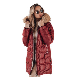 Moteriška žieminė bordo spalvos striukė Varel Moteriška žieminė bordo spalvos striukė Varel