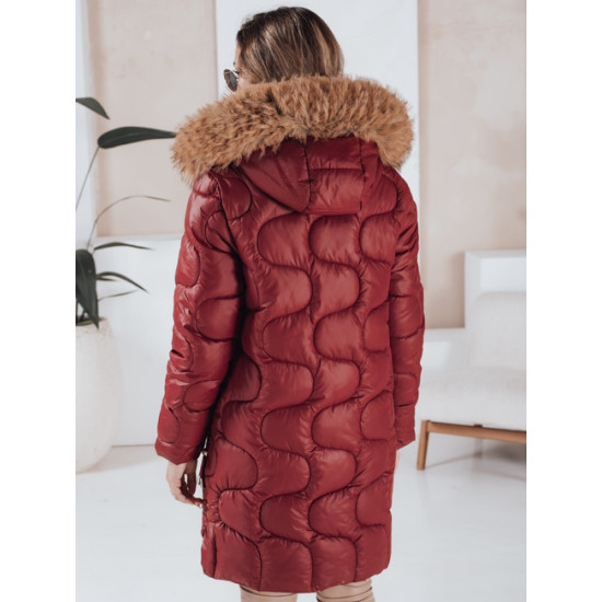Moteriška žieminė bordo spalvos striukė Varel TY4935 - Moterims Moteriška žieminė bordo spalvos striukė Varel Moteriškos striukės