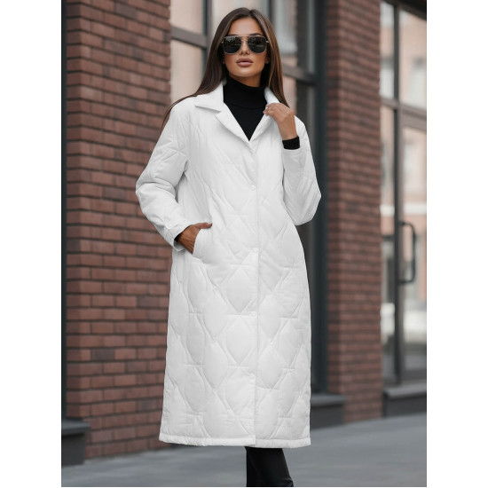 Moteriškas baltas žieminis paltas Fox Moteriškos striukės