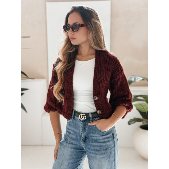 Moteriškas bordo megztinis Lorel Moteriški megztiniai