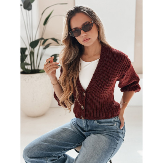 Moteriškas bordo megztinis Lorel Moteriški megztiniai