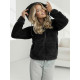Moteriškas juodas džemperis su gobtuvu Mona JS/HH007/3 - Džemperiai Moteriškas juodas džemperis su gobtuvu Mona Džemperiai su gobtuvu