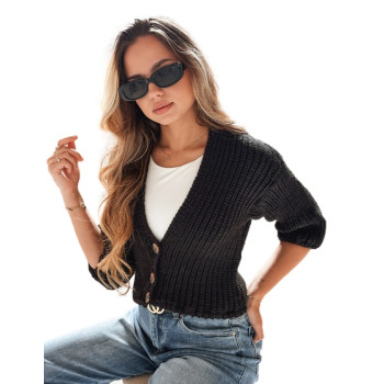 Women's black knitted sweater Lorel