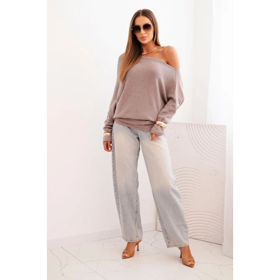 Moteriškas tamsiai rusvas megztinis Anit Moteriški megztiniai