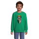 Vaikiškas žalias džemperis be gobtuvu Žaliai balti Krepšinis