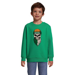 Vaikiškas žalias džemperis be gobtuvu Žaliai balti