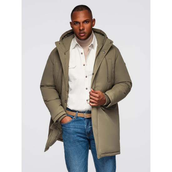 Vyriška ilga chaki spalvos striukė Fend Vyriškos Striukės ir Paltai