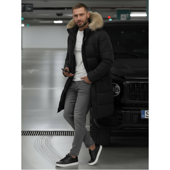 Vyriška juodos spalvos žieminė striukė Fred JS/25M9803/392