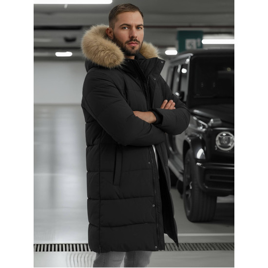 Vyriška juodos spalvos žieminė striukė Fred JS/25M9803/392