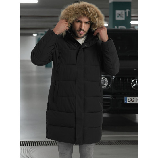 Vyriška juodos spalvos žieminė striukė Fred JS/25M9803/392