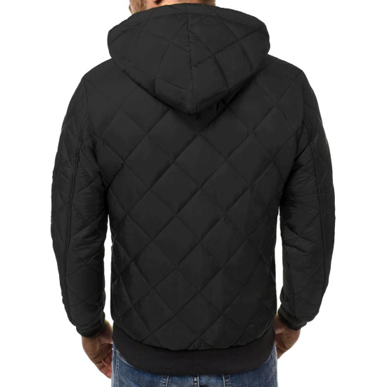 Vyriška pavasarinė - rudeninė striukė juodos spalvos Karl Rudeninės / Pavasarinės