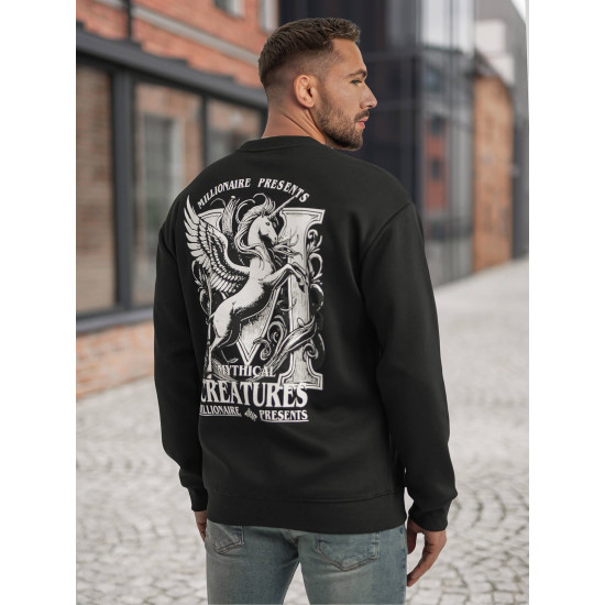 Vyriškas juodas džemperis be gobtuvu Mafia Džemperiai su užrašais