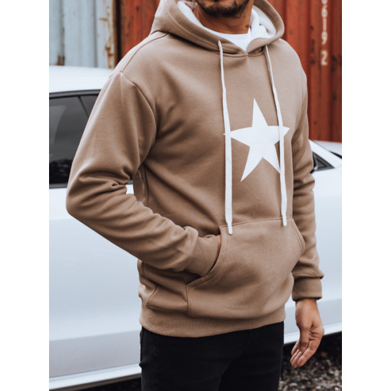 Vyriškas rudas džemperis su gobtuvu Star Naujienos