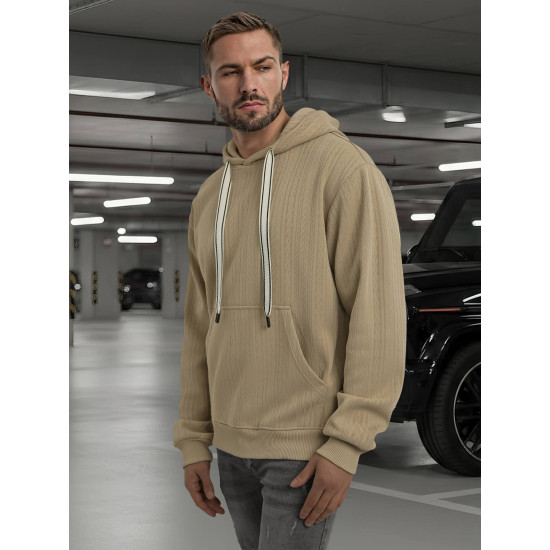 Vyriškas rusvas džemperis su gobtuvu Race Džemperiai su gobtuvu