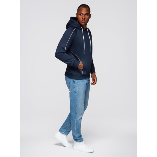 Vyriškas tamsiai mėlynas džemperis Edin Džemperiai be gobtuvo