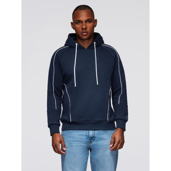 Vyriškas tamsiai mėlynas džemperis Edin Džemperiai be gobtuvo