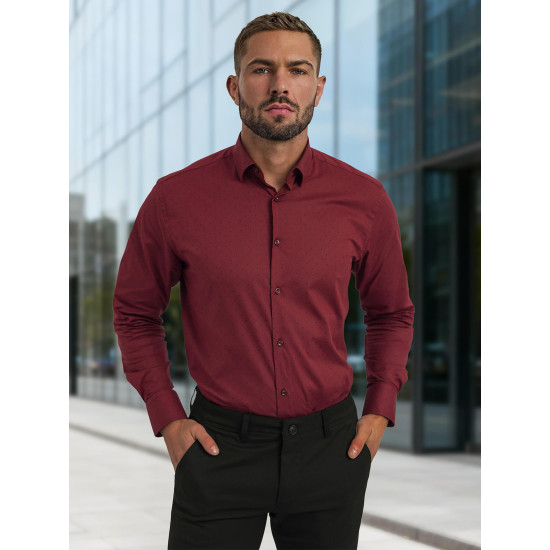 Vyriški bordo spalvos marškiniai Royal Marškiniai
