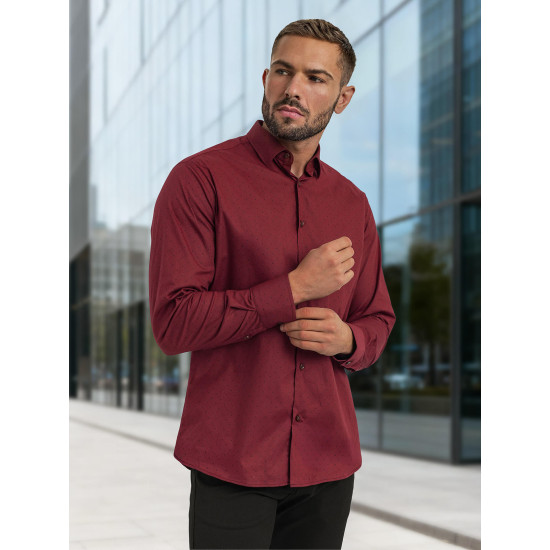 Vyriški bordo spalvos marškiniai Royal Marškiniai