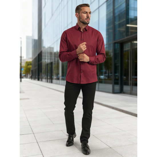 Vyriški bordo spalvos marškiniai Royal Marškiniai