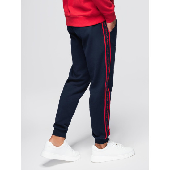 Vyriškos tamsiai mėlynos spalvos laisvalaikio kelnės Performance Laisvalaikio kelnės