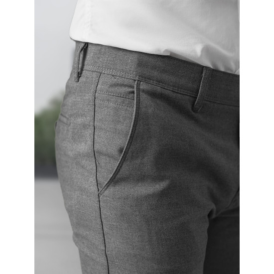 Vyriškos tamsiai pilkos chino kelnės Reno V/6545 - Kelnės Vyriškos tamsiai pilkos chino kelnės Reno Klasikinės kelnės