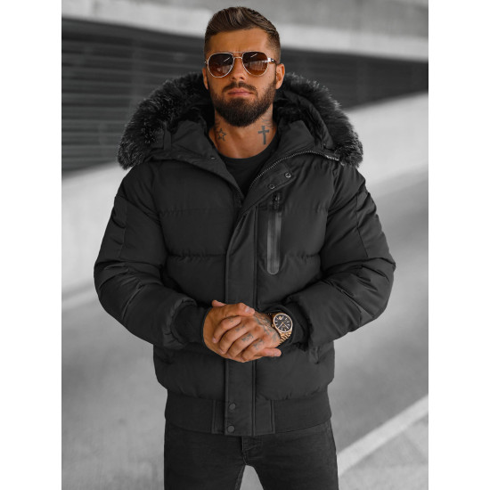 Žieminė juoda vyriška striukė Vitor O/M798Z