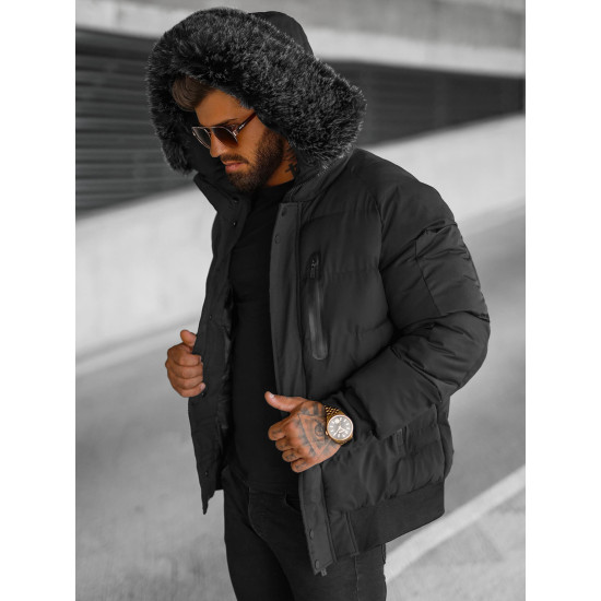 Žieminė juoda vyriška striukė Vitor O/M798Z