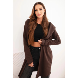 Moteriškas ruda megztinis su gobtuvu Alison