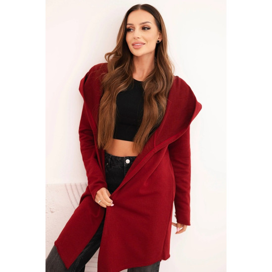Women's burgundy sweater with braided detail Alison Women's sweaters