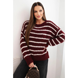 Moteriškas bordo megztinis Soft Moteriškas bordo megztinis Soft