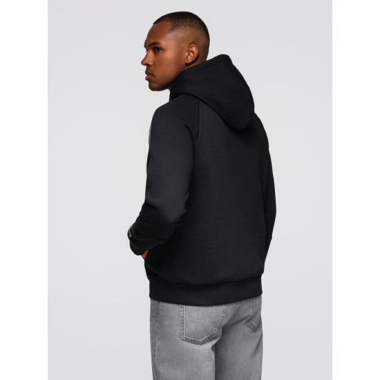 Vyriškas juodas džemperis Edin Džemperiai be gobtuvo