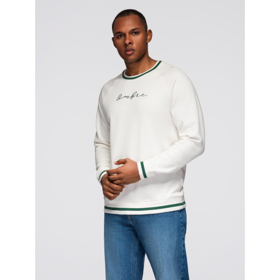 Vyriškas baltas džemperis Ombre Džemperiai be gobtuvo