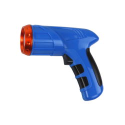 Sportinis automobilis, važiuojantis ant sienų ir lubų mėlynu lazeriu