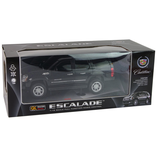 Cadillac Escalade R/C automobilis Juodos šviesos Garsas 1:16 Radijo bangomis valdomi žaislai