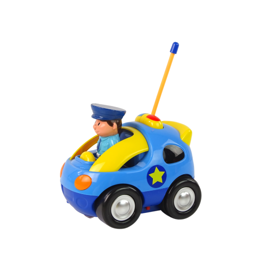 Nuotolinio valdymo automobilis mažiems vaikams Policija + policininkas + nuotolinio valdymo pultas Radijo bangomis valdomi žaislai