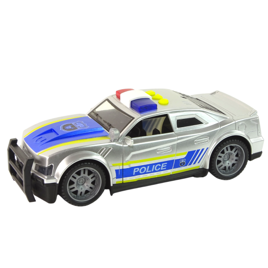 Pilkas policijos automobilis su šviesos ir garso efektais 15467 - Žaisliniai automobiliai Pilkas policijos automobilis su šviesos ir garso efektais Tarnybiniai automobiliai