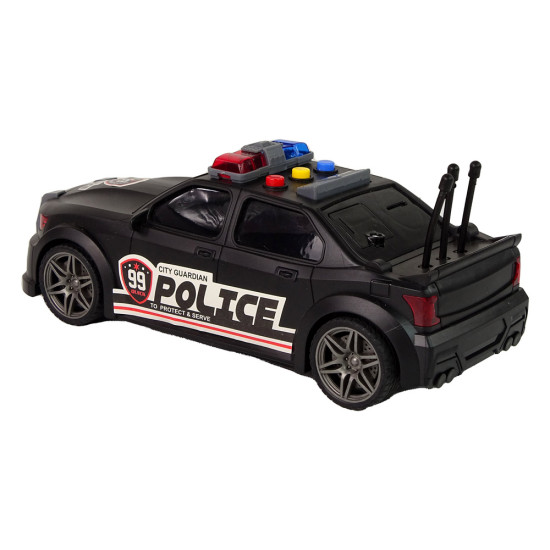 Juodas sportinis policijos automobilis Tarnybiniai automobiliai