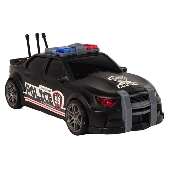 Juodas sportinis policijos automobilis Tarnybiniai automobiliai