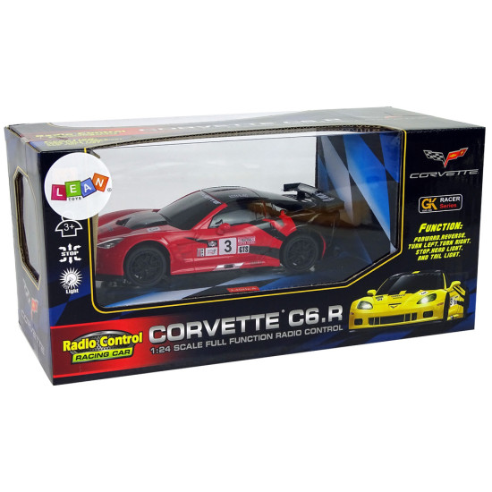 Sportinis automobilis R/C 1:24 Corvette C6.R raudonas 2.4 G žibintai 9735 - Žaislai Sportinis automobilis R/C 1:24 Corvette C6.R raudonas 2.4 G žibintai Radijo bangomis valdomi žaislai