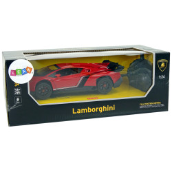 Sportinis automobilis R/C 1:24 Lamborghini Veneno Red 2.4 G Lights
